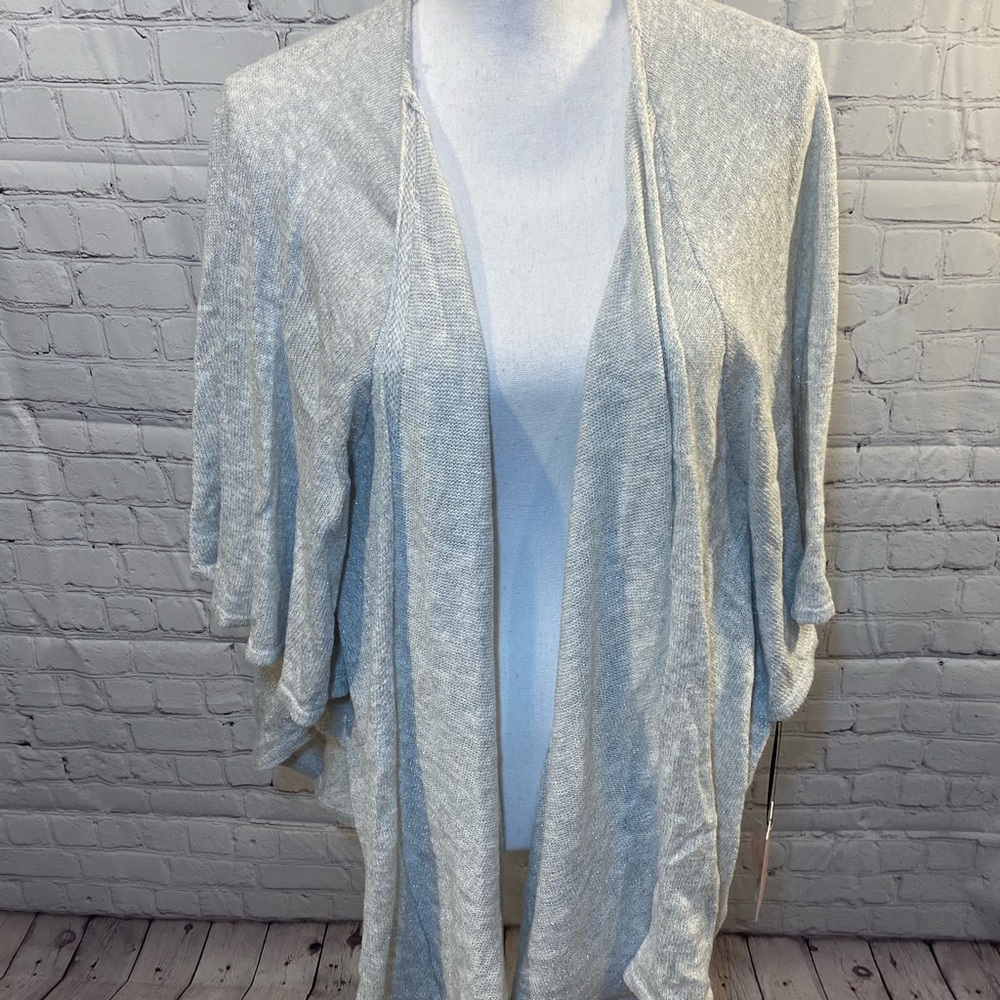 Juicy Couture Light Gray Open-Front Knit Shrug